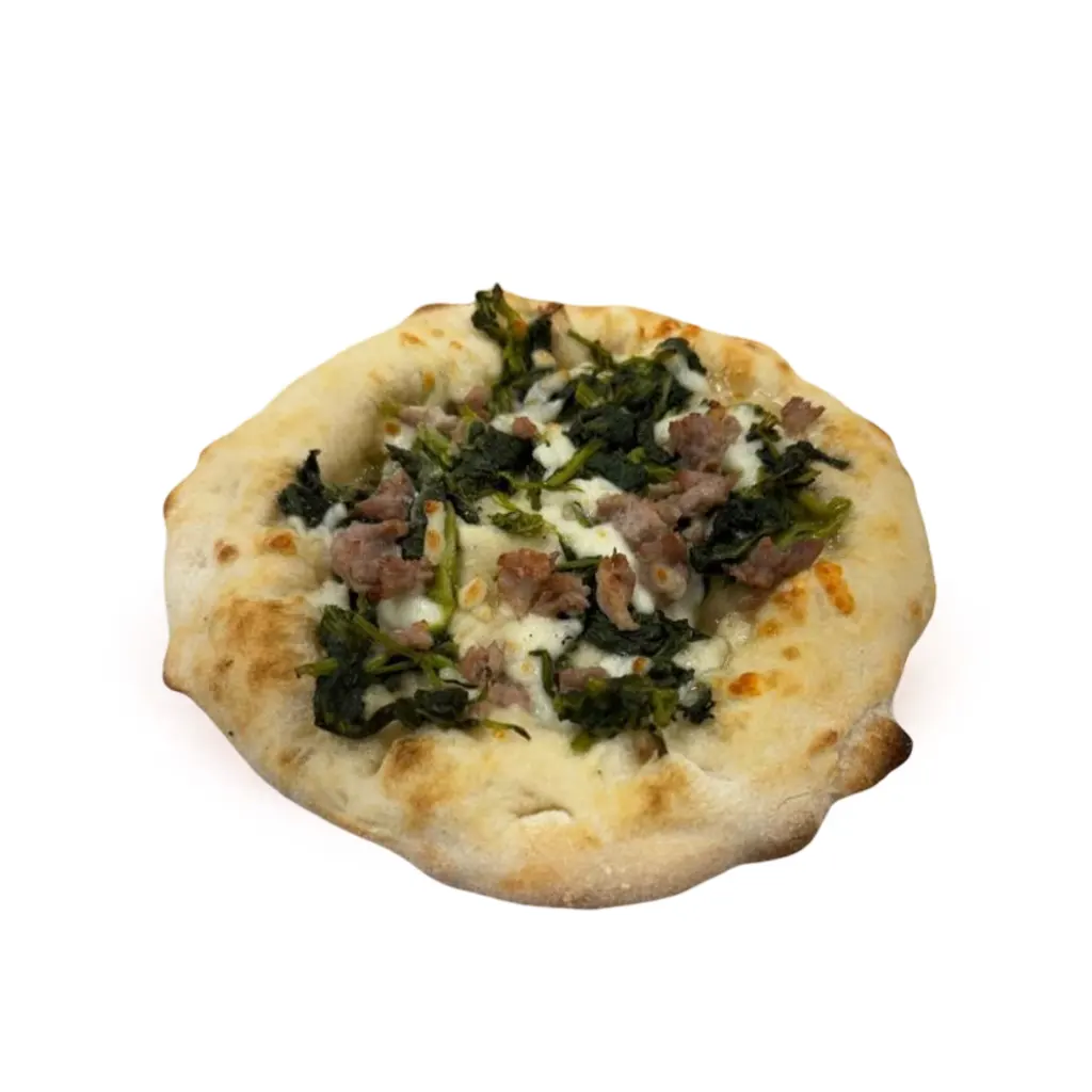 Pizzetta Broccoli e Salsiccia GELO da 150g - Vera Pizza Napoletana Artigianale Sarrajamo